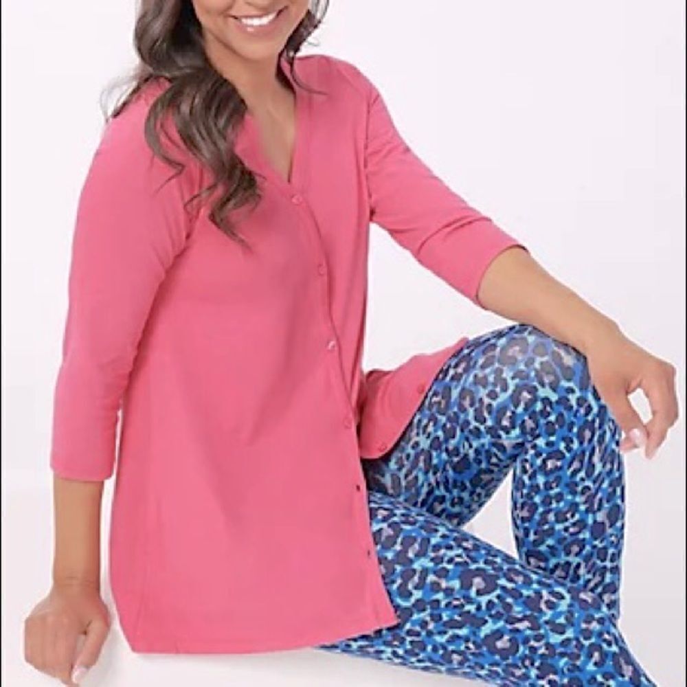 LOGO Principles by Lori Goldstein 3/4 Sleeve Cardigan